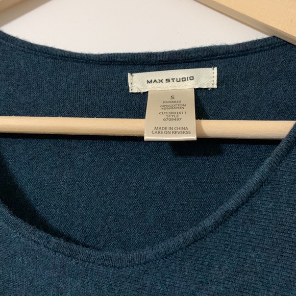 Max Studio Women’s Small Dark Turquoise Sweater - Picture 3 of 4